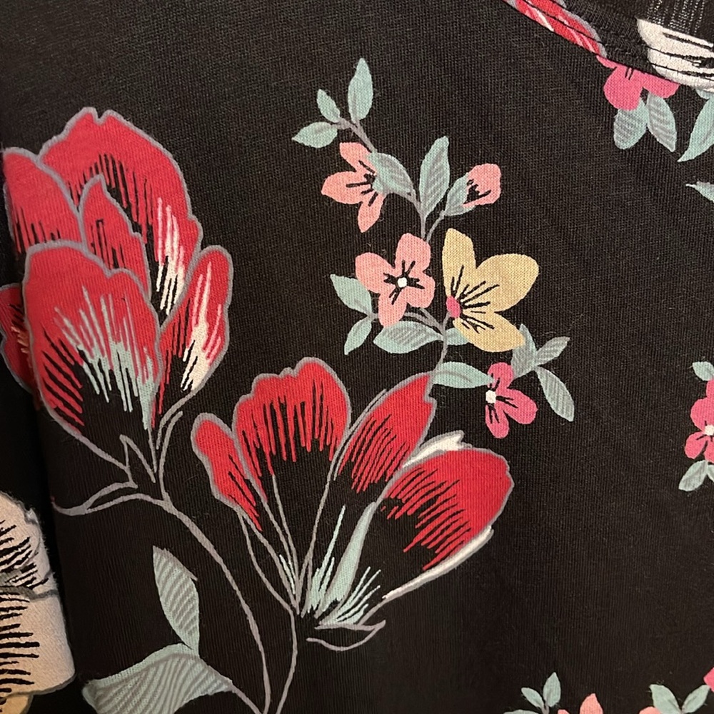 Terra & Sky Women's Flower Long Sleeves Floral Print Plus 3X - Picture 6 of 8
